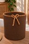 Nevrisa 30X30 cm Multi-Purpose Decorative Woven Basket - Flower Pot - Flower Pot Cover - Home Office Bathroom Living Room Plant and Item Organizer - 4