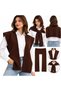 Women's Knitwear Shoulder Shawl – Tie-On, Dual Use, Stylish and Modern Design - 2