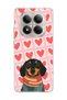 Redmi Note 15 Pro 4g / 5g Compatible Sausage Dog Red Heart Printed Transparent Phone Case