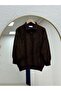 Lütfiye 3 Button Collared Soft Sweater-Kr6043 Brown - 2