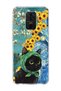 Redmi Note 9 Compatible Starry Night Black Cat Printed Transparent Phone Case