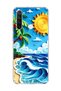 Redmi Note 8 Compatible Palm Sun Wave Printed Transparent Phone Case