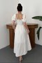 White Gipeli Embroidered Dress - White - 5