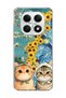 Redmi Note 15 4g Compatible Starry Night Two Cats Printed Transparent Phone Case