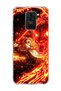 Redmi Note 9 Compatible Anime Flame Sword Printed Transparent Phone Case