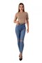 Women's Blue High Waist Knee Ripped Skinny Skinny Leg Stretchy Lycra Denim Jean Pants