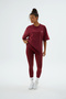 Rise Collection Women's Combed T-Shirt – Velvet Red - 3