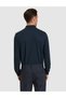 Navy Blue Regular Fit Zippered Polo Collar Sweatshirt 50331644-Vr033 - 5