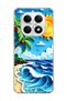 Redmi Note 15 4g Compatible Palm Sun Wave Printed Transparent Phone Case