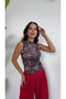 Leopard Print High Neck Sleeveless Blouse - Bold and Modern - Leopard