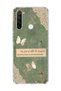 Redmi Note 8 Compatible Green Butterfly Verse Printed Transparent Phone Case