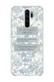 Redmi Note 8 Pro Compatible Light Blue Flower Prayer Printed Transparent Phone Case