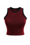 Women's Athlete Knitted Lycra Stylish Sports Tank Top