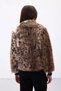Leopard Patterned Faux Fur Jacket – Brown Short Women's Fur Coat - Leopard - 7