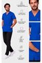 Men's Envelope Collar Bitter Green, Burgundy, Brick, Saks Blue Lycra Belinda Fabric Doctor Scrubs Single Top - 6