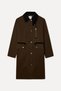 Women's Brown Oversize Long Parka