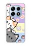 Redmi Note 14 Pro 4g Compatible Cute Cats Pastel Printed Transparent Phone Case