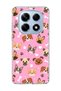 Redmi Note 14 Pro 4g Compatible Dog Faces Pink Printed Transparent Phone Case