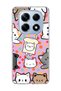 Redmi Note 14 Pro 4g Compatible Cats Polka Dot Purple Printed Transparent Phone Case