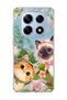 Redmi Note 14 Pro 4g Compatible Scarf-Cats Spring Printed Transparent Phone Case