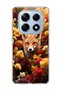 Redmi Note 14 Pro 4g Compatible Fox and Flowers Printed Transparent Phone Case