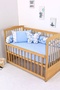 Baby Bedding Set, Knitted Protector, Bed Sheet - 100% Cotton - 2