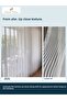 Modern Living Room Tulle Curtain, Off-White Cordone Stripe and Silver Glitter, 1/3 Dense Pleat - 6