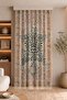 Leopard Print Look Ethnic Kilim Patterned Digital Printed Single Wing Background Curtain (with Throw Pillow as a Gift) - 3