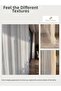Off-White Glittered Cordone Curtain, Vertical Striped Tulle and 1/3 Dense Pleats - 2