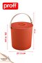 Rainbow Nordic Series Multi-Purpose Round Bucket - Toy and Item Storage Box with Organizer Lid - 6