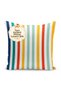Modern Vertical Colorful Striped Single Wing Background Curtain Decorative Living Room Curtain (with Cushion Cover) - 4