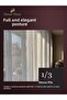 1/3 Dense Pleated Silver Glitter Detailed Off-White Vertical Striped Tulle Curtain - 3