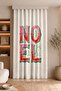 Christmas Written Red Pink Green Decorated Single Wing Background Curtain (with Cushion Cover as a Gift) - 3
