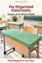 Green and White 15-Piece Elastic Tablecloth, 100X140 cm Teacher Tablecloth Gift - 3