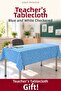 Blue and White 15-Piece Elastic Tablecloth, 100X140 cm Teacher Tablecloth Gift - 2