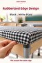 Black and White 15-Piece Elastic Tablecloth, 100X140 cm Teacher Tablecloth Gift - 4