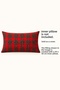Christmas Themed Plaid Fabric Decorative Throw Pillow Cover 30 × 50 cm 1 Piece - 6