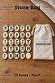 Rune Stones Divination Set – 25 Runic Stones + Pouch |   Cream & Navy Blue |   Special Production - 3