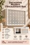 Wall Mountable Decorative Modem-Wifi and Fuse Storage Box 30X40 cm Depth 11 cm