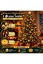3-Piece Christmas Tree Ornament Set 12-Piece Gold Pine Tree Balls 12-Piece Pine Tree Bells 10-Meter Fairy Led Light - 3