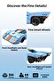 Azure Storm Light Blue Race Car with 266 Pieces Blocks 2.4Ghz Remote Control - Bluetooth Controlled Via Mobile App Bpa-Free Quality Abs Plastic Technical Building Blocks Toy Set - 4