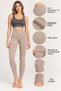 Women's Cotton Modal Thin Strap Undershirt and High Waist Ribbed Leggings 2-Piece Set Brown-Beige - 8