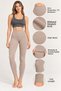Women's Cotton Modal Thin Strap Undershirt and High Waist Ribbed Leggings 2-Piece Set Black-Beige - 8