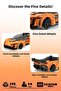 Blaze Orange Race Car with 295 Pieces Blocks 2.4Ghz Remote Control - Bluetooth Controlled Via Mobile App Bpa-Free Quality Abs Plastic Technical Building Blocks Toy Set - 4