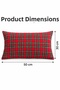 Christmas Themed Plaid Fabric Decorative Throw Pillow Cover 30 × 50 cm 1 Piece - 4