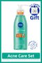 7 Days Anti-Acne Facial Cleansing Gel Derma Skin Clear 150ml, Cloth Bag Gift