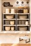5342 6-Piece In-Cabinet Organizer Shelf Set - Modular Foldable Kitchen Countertop and In-Cabinet Plate and Cup Organizer 31.5X28 cm