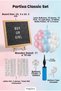 Gender Reveal Gender Party Decoration Classic Set Girl or Boy Dark Gray Felt Letter Board with Stand and Pump Balloon Chain - 2