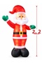 Santa Claus Inflatable 2.2 Meters Large Christmas Decoration with Led Lights - 3