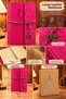 Mr Large Leather Journal with Butterfly Figure – Vintage Diary and Notebook with Special Design - 2